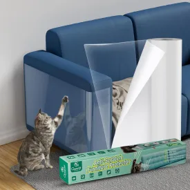 Super Sticky Cat Scratch Furniture Protector - Thicken Self-Adhesive Single Side Couch Protector, 155"x12.2"