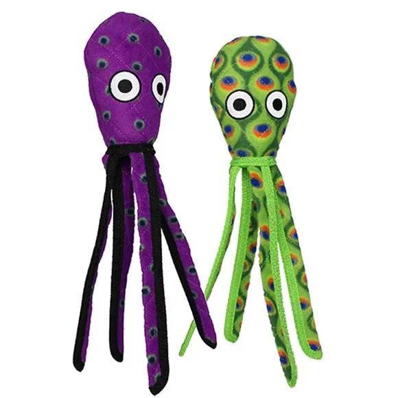 Tuffy Ocean Squid for Dogs - Large [In Purple or Green]