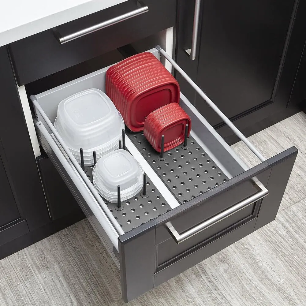Umbra Peggy Pot & Lid Drawer Organiser 2 Pack Charcoal
