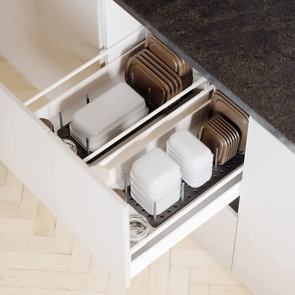 Umbra Peggy Pot & Lid Drawer Organiser 2 Pack Charcoal