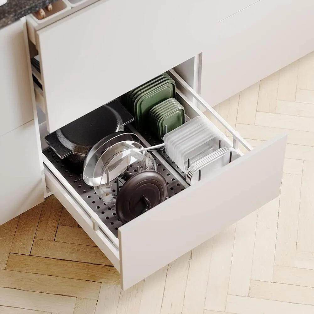 Umbra Peggy Pot & Lid Drawer Organiser 2 Pack Charcoal