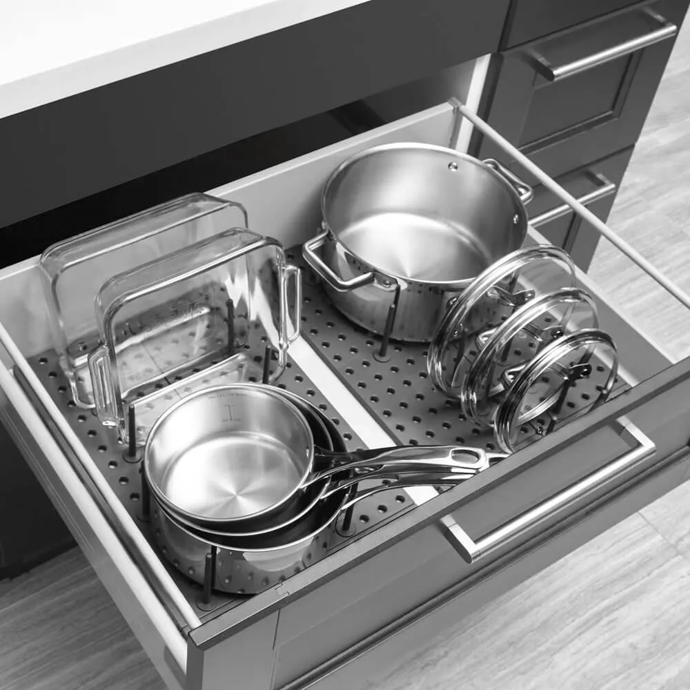 Umbra Peggy Pot & Lid Drawer Organiser 2 Pack Charcoal