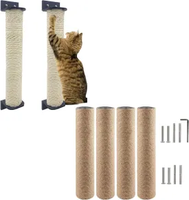 VCEPJH Cat Scratching Post for Crate Cage Mounted for Scratching and Cat Scratching Post Replacement for Indoor Cats Cat Scratch Post Refill Pole Parts Jute Rope Cat Furniture Protector