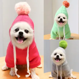 Warm Dog Winter Clothes Cute Fruit Dog Coat Hoodies Fleece Pet Dogs Costume Jacket for French Bulldog Chihuahua Ropa para Perro(3 Green,XS)