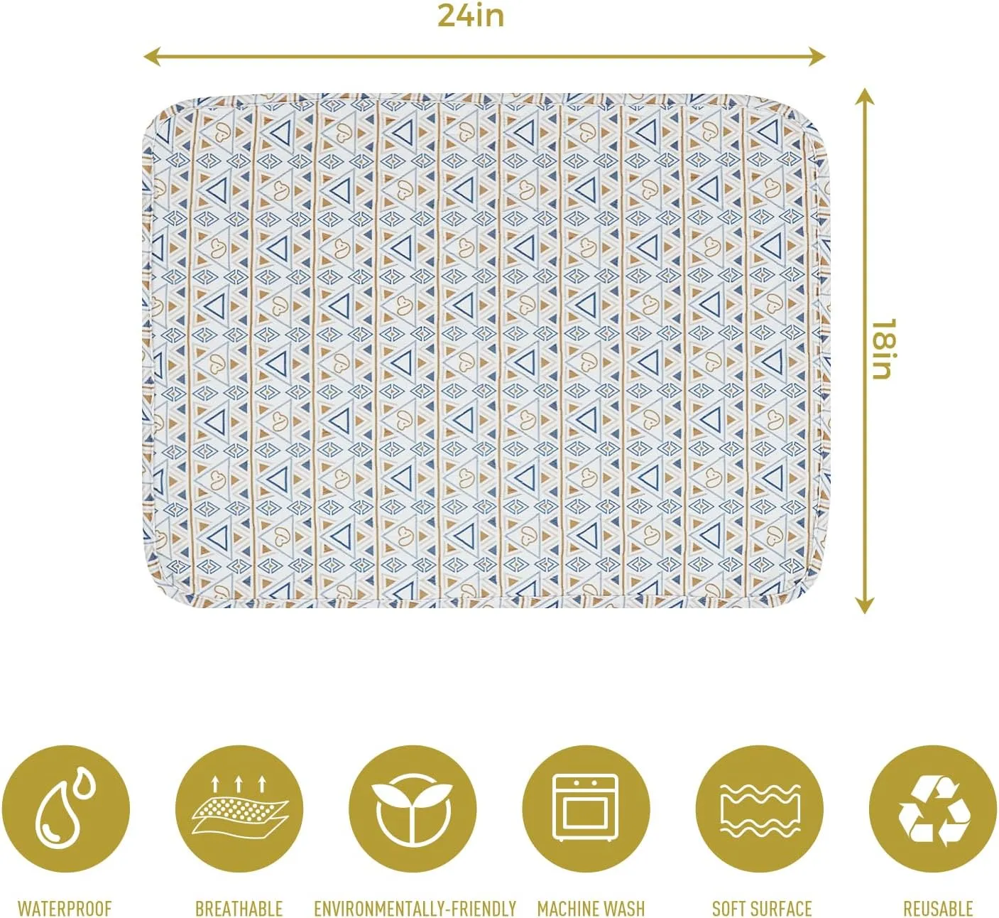Washable Dog Pee Pads, 2-Pack Absorbent Reusable Puppy Pads, Machine Washable, Soft and Non-Slip, Waterproof and Leak-Proof Training Mats, Perfect for Crate, Sofa, Playpen, Bed