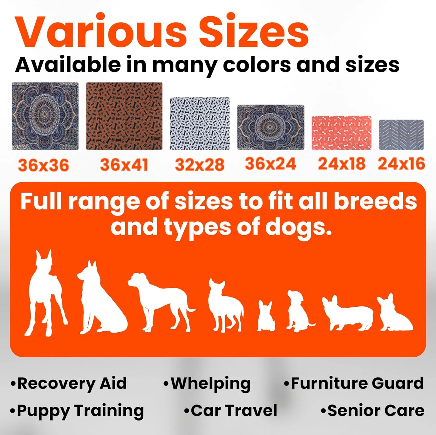Washable Pee Pads for Dogs 32x36 - 2Pack Super Absorbent Reusable Puppy Potty Training Pad - Waterproof Cloth Whelping Blankets - Urine Leakage & Non-Slip Mat for Housebreaking Carpet