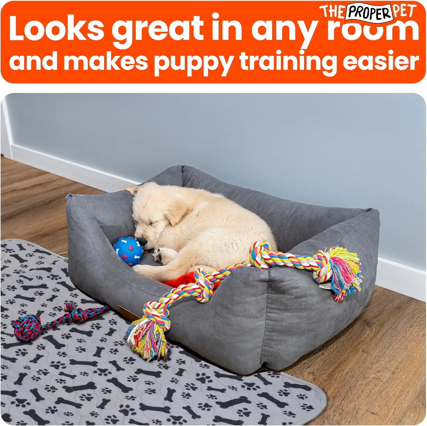 Washable Pee Pads for Dogs 32x36 - 2Pack Super Absorbent Reusable Puppy Potty Training Pad - Waterproof Cloth Whelping Blankets - Urine Leakage & Non-Slip Mat for Housebreaking Carpet