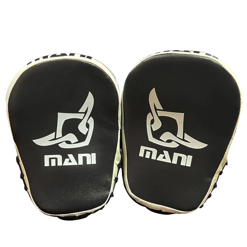 WHITE & BLACK LEATHERETTE KIDS BOXING FOCUS PADS