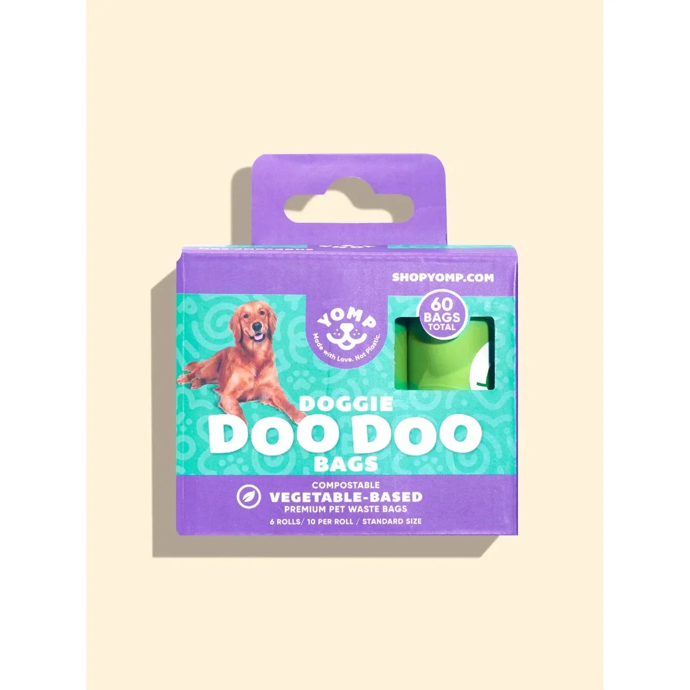 Yomp Doggie Doo Doo Compostable Poop Bags 6 Rolls 60 Bags^^^